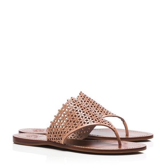 Tory Burch Shoes - tory burch floral perf flat thong